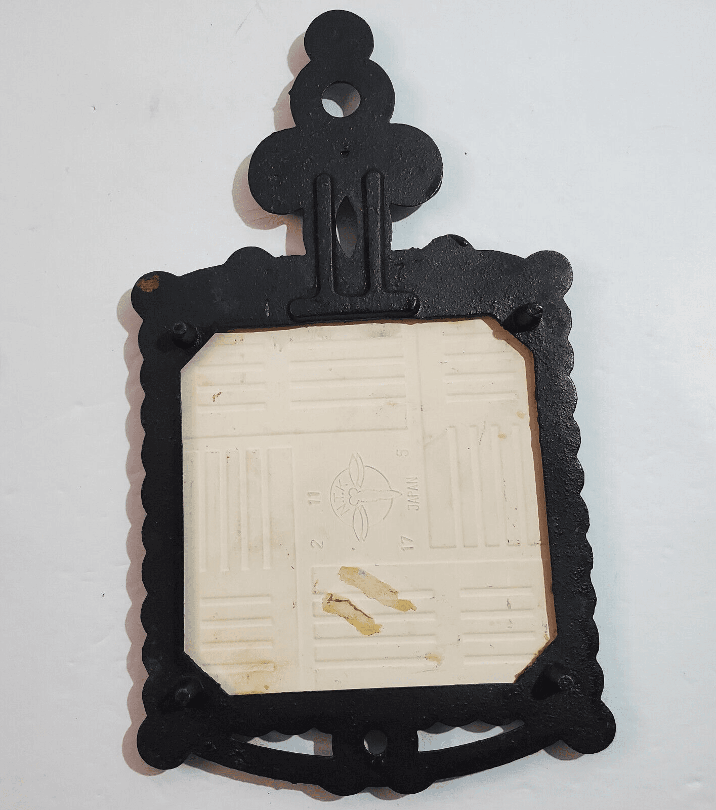 Vintage Japan Collectible Disney Mickey & Minnie Mouse Wrought Iron Tile Trivet - Thumbnail 3