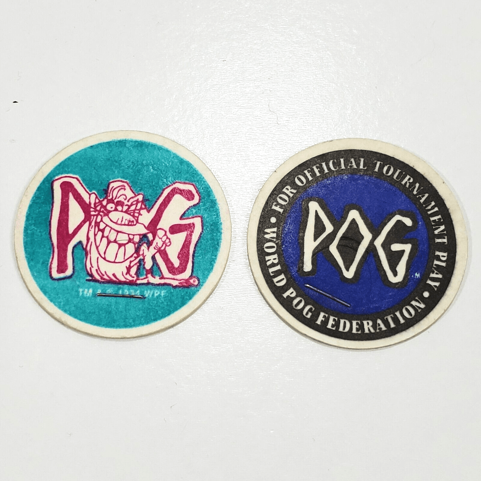 2 Vtg World Pog Federation WPF 1994 Classics Canada Games #8 and #4 in Series