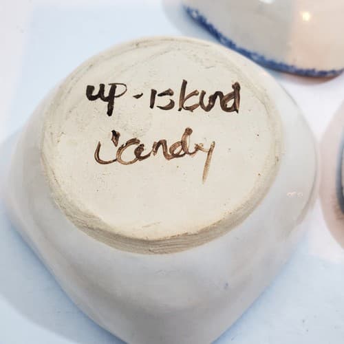 Lot of 3 Vintage UP-Island Pottery Candy Shweder Condiment Bowl Open Salt Dips - Thumbnail 6
