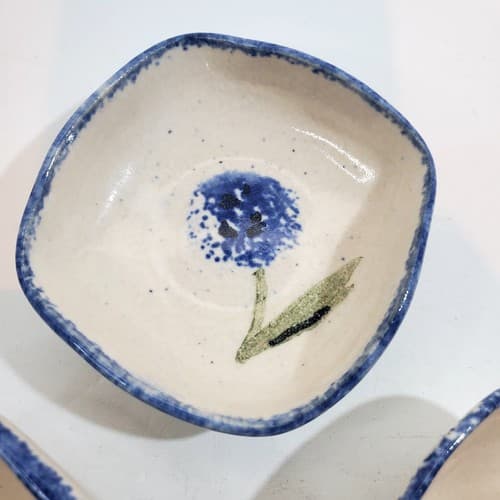 Lot of 3 Vintage UP-Island Pottery Candy Shweder Condiment Bowl Open Salt Dips - Thumbnail 4