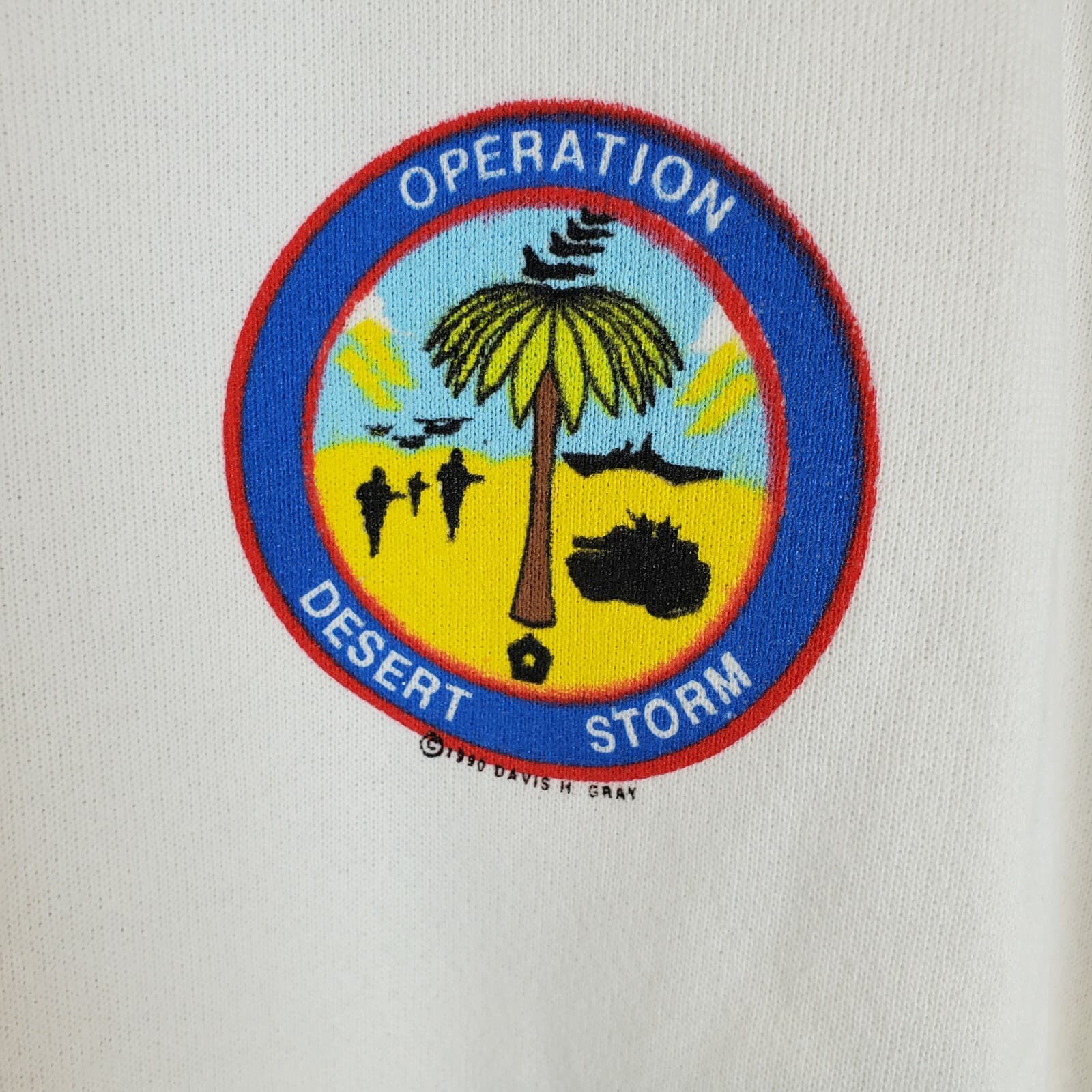 Vintage 1991 Operation Desert Storm Sweatshirt Crewneck Size XL 90s Eagle USA - Thumbnail 4