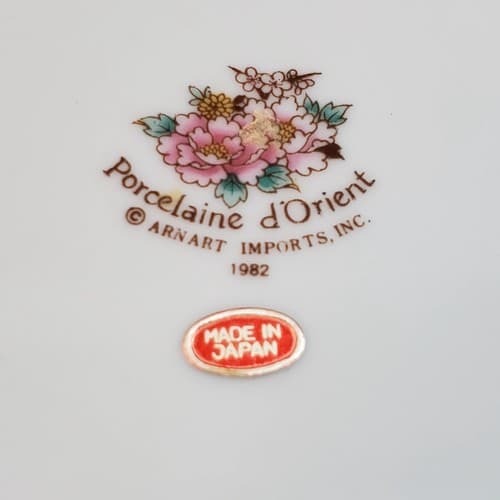 Vintage 1982 Porcelaine de Orient by Arnart Japan Candy Nut Trinket Dish Plate - Thumbnail 5