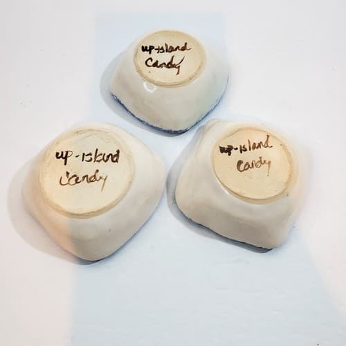 Lot of 3 Vintage UP-Island Pottery Candy Shweder Condiment Bowl Open Salt Dips - Thumbnail 5