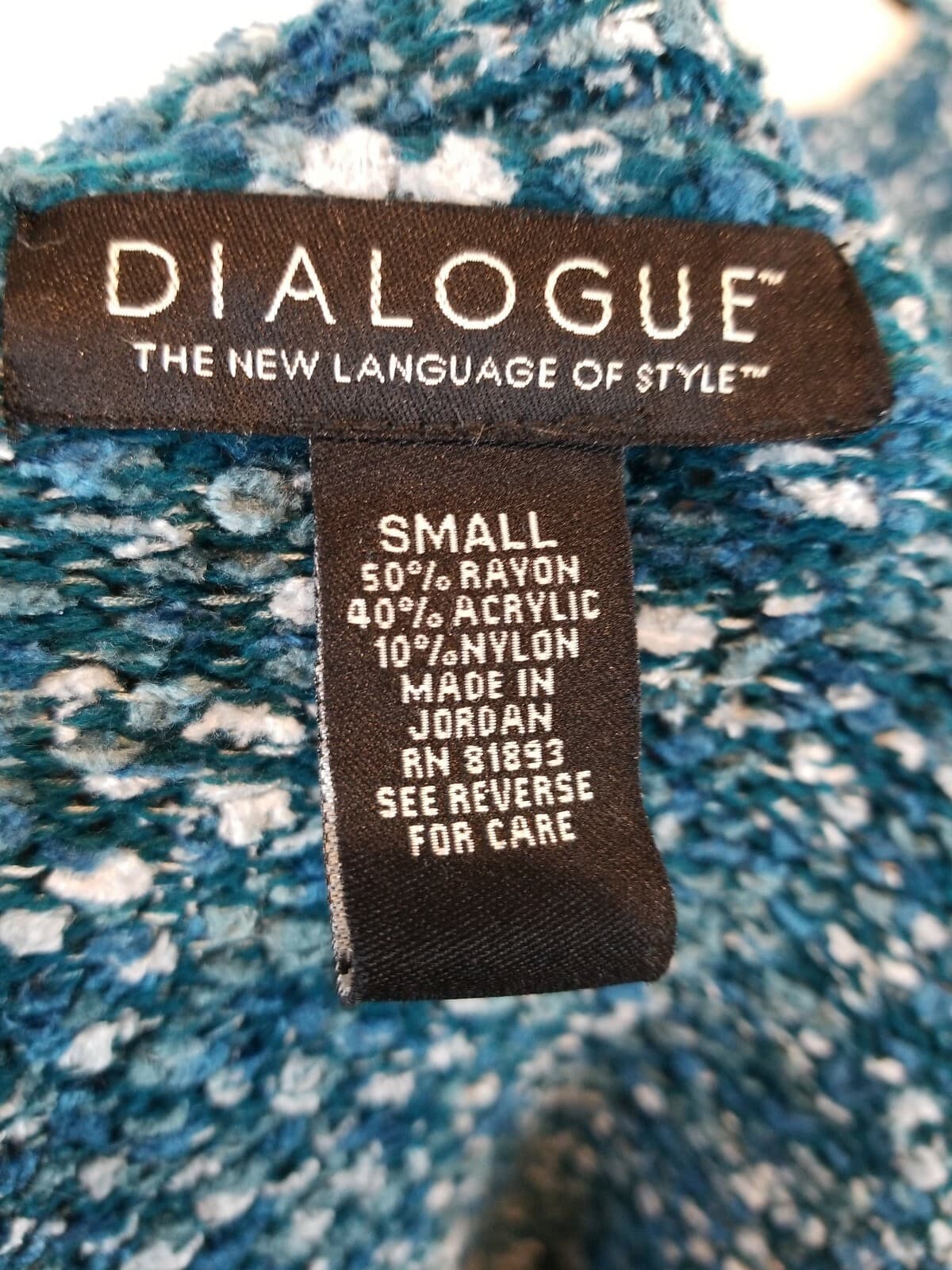 Dialogue 2 Piece Women Sweater And Open Cardigan Set Blue Multi-Colored - Thumbnail 4