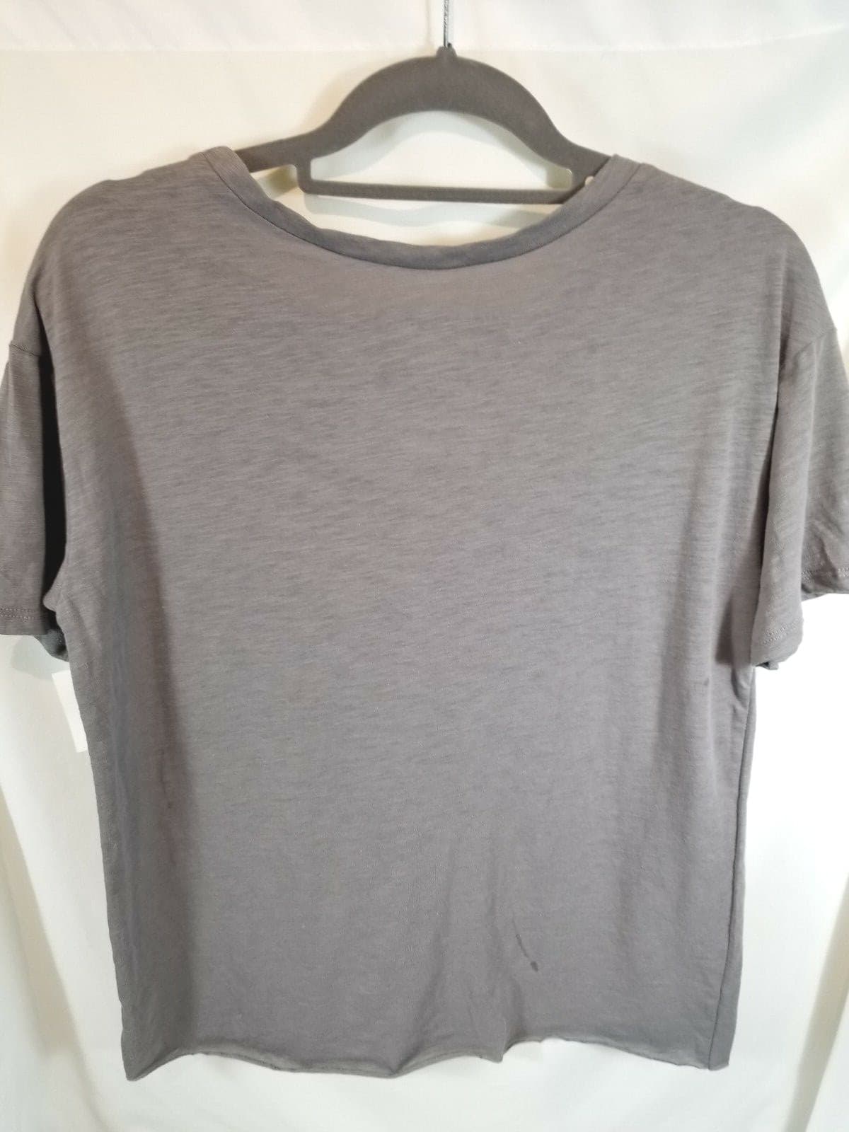 Fifth Sun Size L Graphic Tee champagne Grey New with Tags raw rolled bottom hem - Thumbnail 3