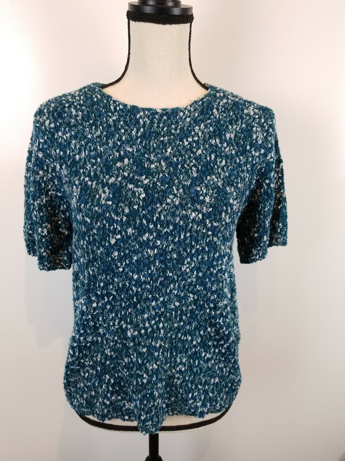 Dialogue 2 Piece Women Sweater And Open Cardigan Set Blue Multi-Colored - Thumbnail 3