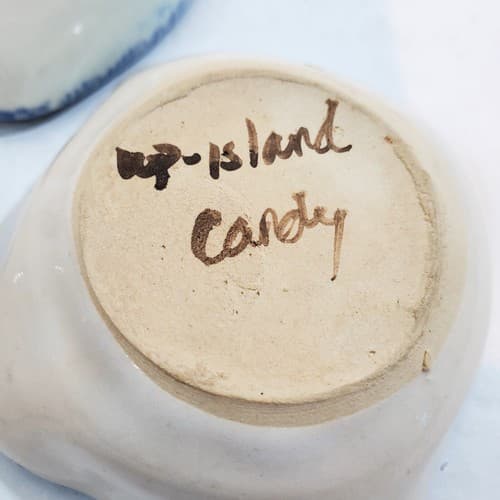 Lot of 3 Vintage UP-Island Pottery Candy Shweder Condiment Bowl Open Salt Dips - Thumbnail 7