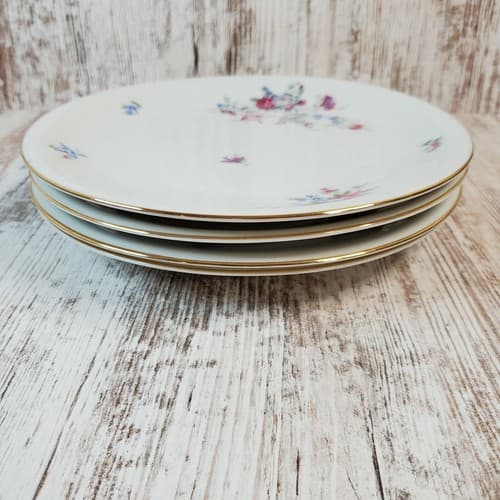 Vintage KPM Germany Royal Krister Salad Bread Plates Floral Pattern Set of 4 - Thumbnail 3