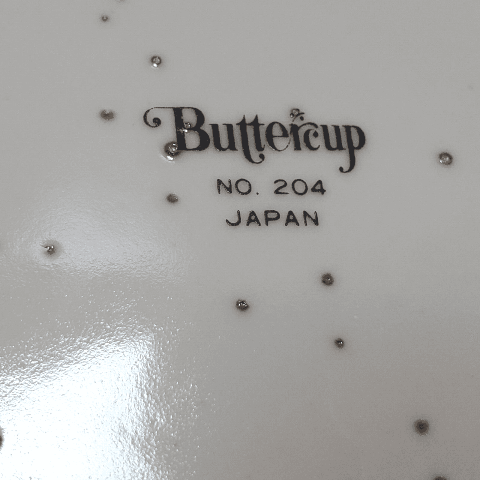 Set of 4 Buttercup Japan Floral Stoneware Bread Plates Brown Speckled NO. 204 - Thumbnail 6