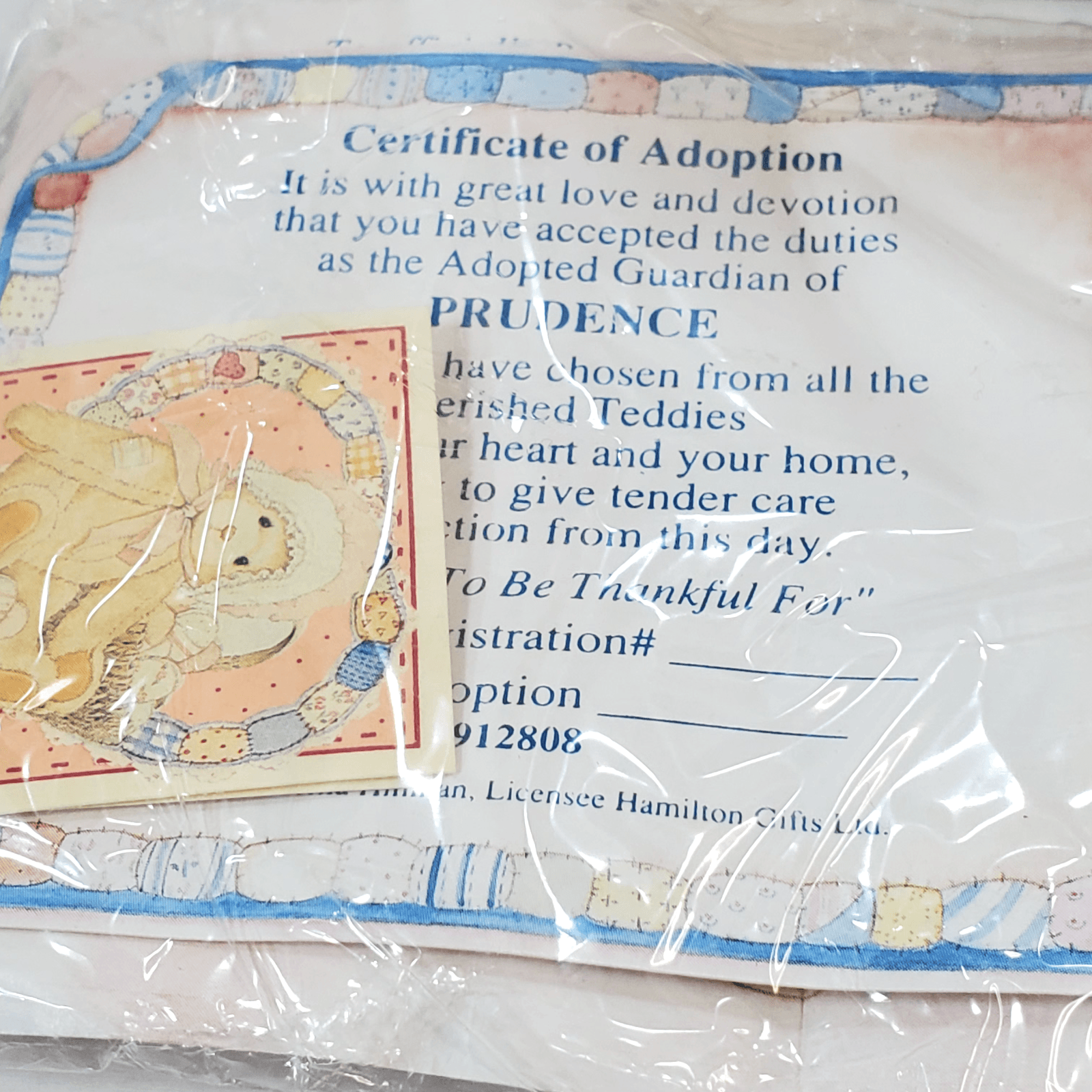 Vintage Cherished Teddies Prudence Pilgrim Figure Thanksgiving Teddy Bear 1993 - Thumbnail 4