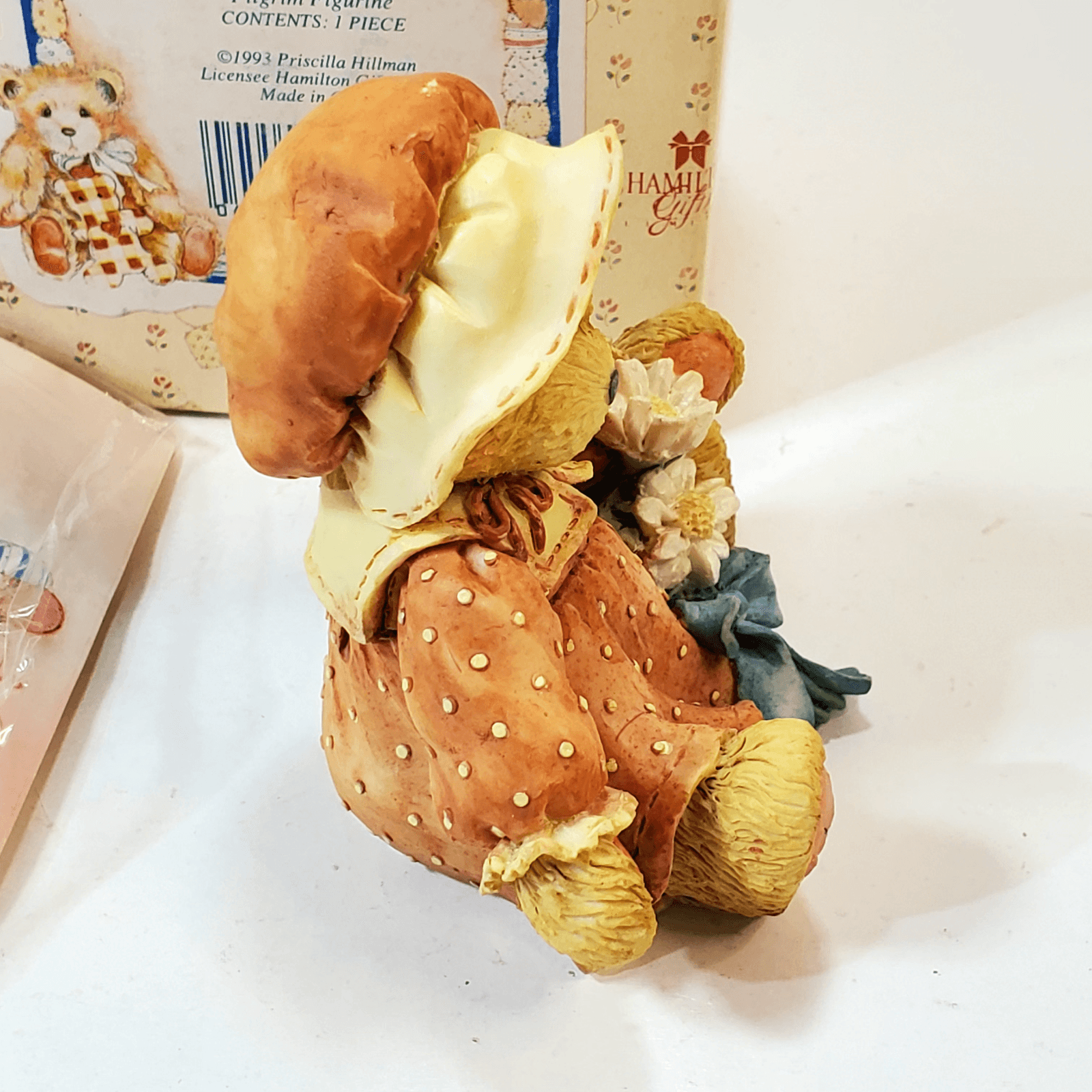 Vintage Cherished Teddies Prudence Pilgrim Figure Thanksgiving Teddy Bear 1993 - Thumbnail 5