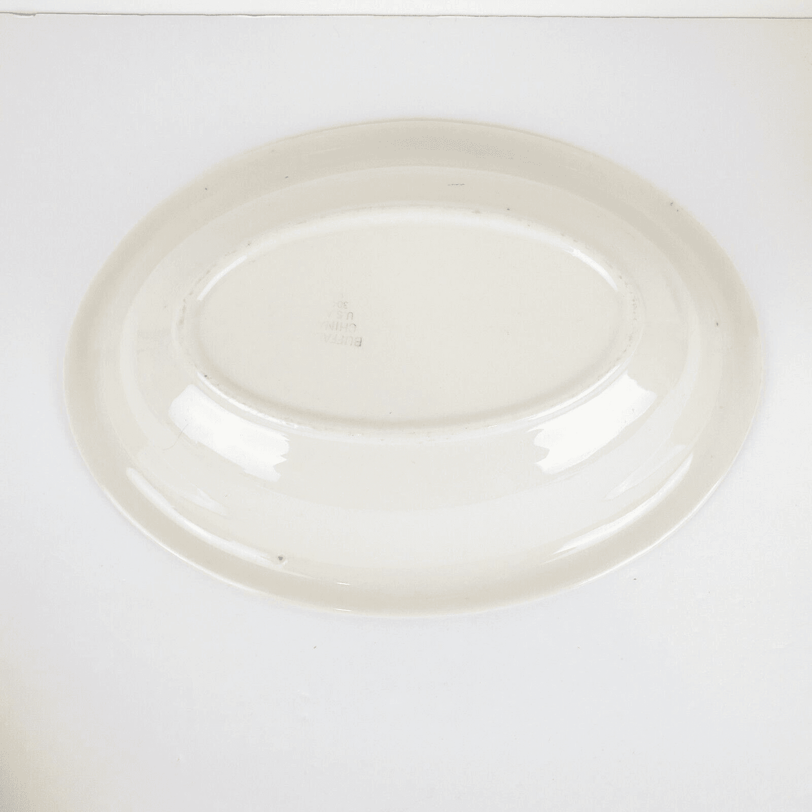 Vintage Buffalo China Blue Willow Oval Serving Vegetable Dish Bowl Made In USA - Thumbnail 4