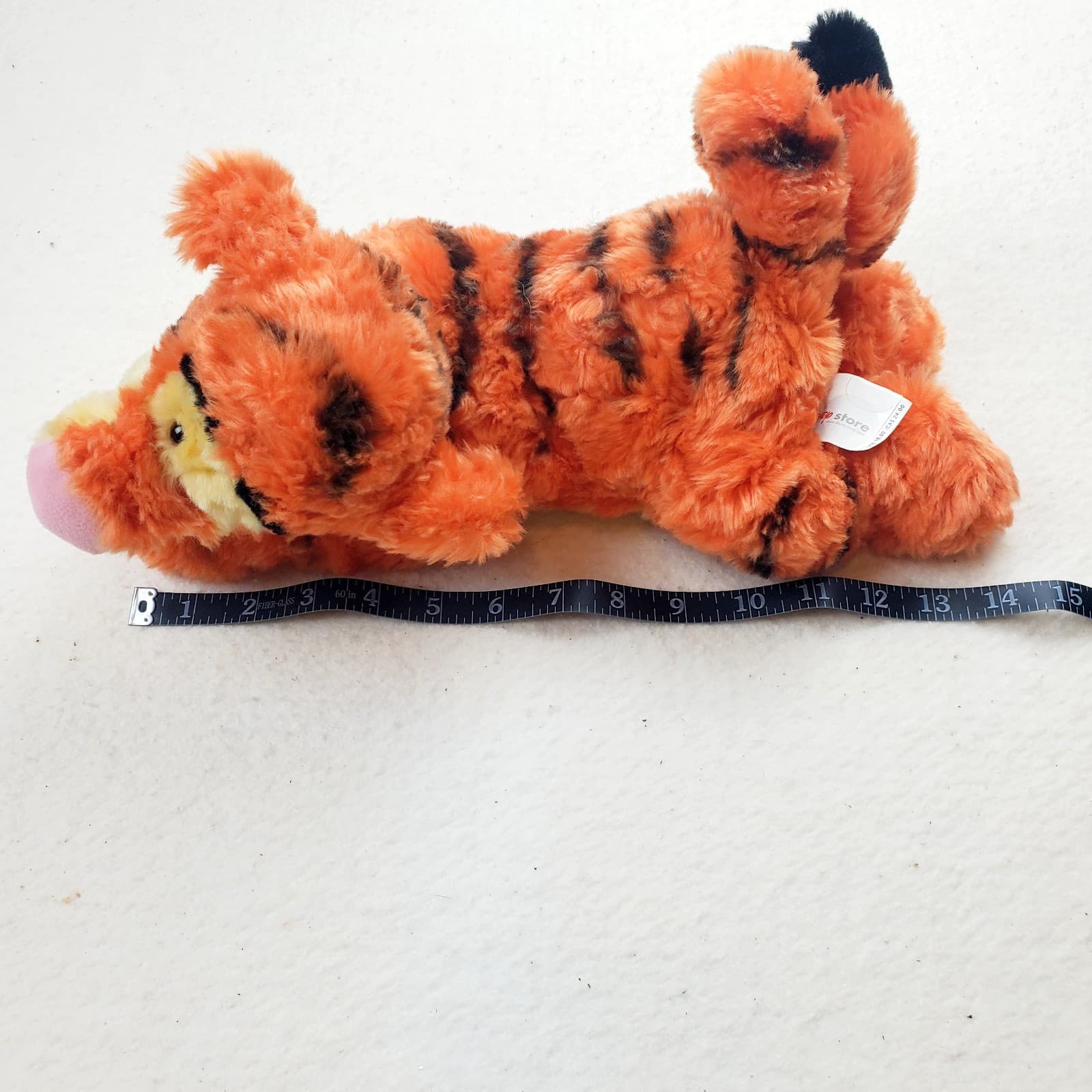 Vtg DISNEY STORE Fluffy MG Lying TIGGER PLUSH Winnie The Pooh Stuffed Animal Toy - Thumbnail 10