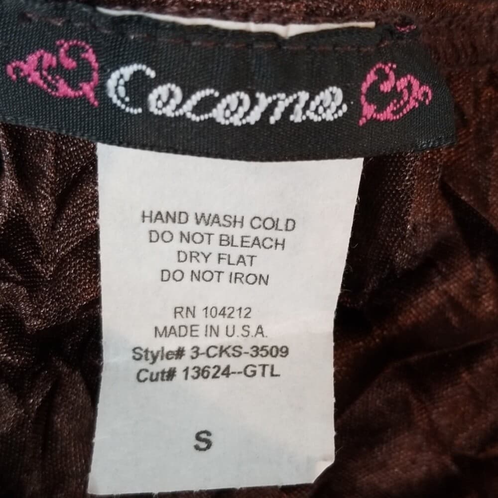 Cocomo Crushed Texture Look Long Cami Brown & Gold Sequin Size Small NWT *FLAW - Thumbnail 6