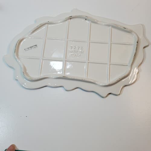 Vintage Italian Ceramic Trivet Plums Kitchen Home Wall Decor 7279 Made In Italy - Thumbnail 3