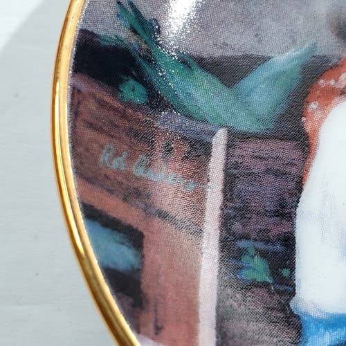 Vintage 1996 Porterfield's Rob Anders Miniature Plate Digging In #2157A - Thumbnail 3