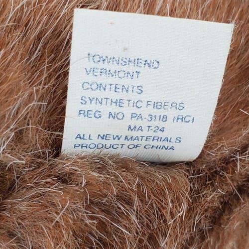Vintage Mary Meyer 8” Brown Sitting Plush Bear Stuffed Toy Townshend Vermont - Thumbnail 6