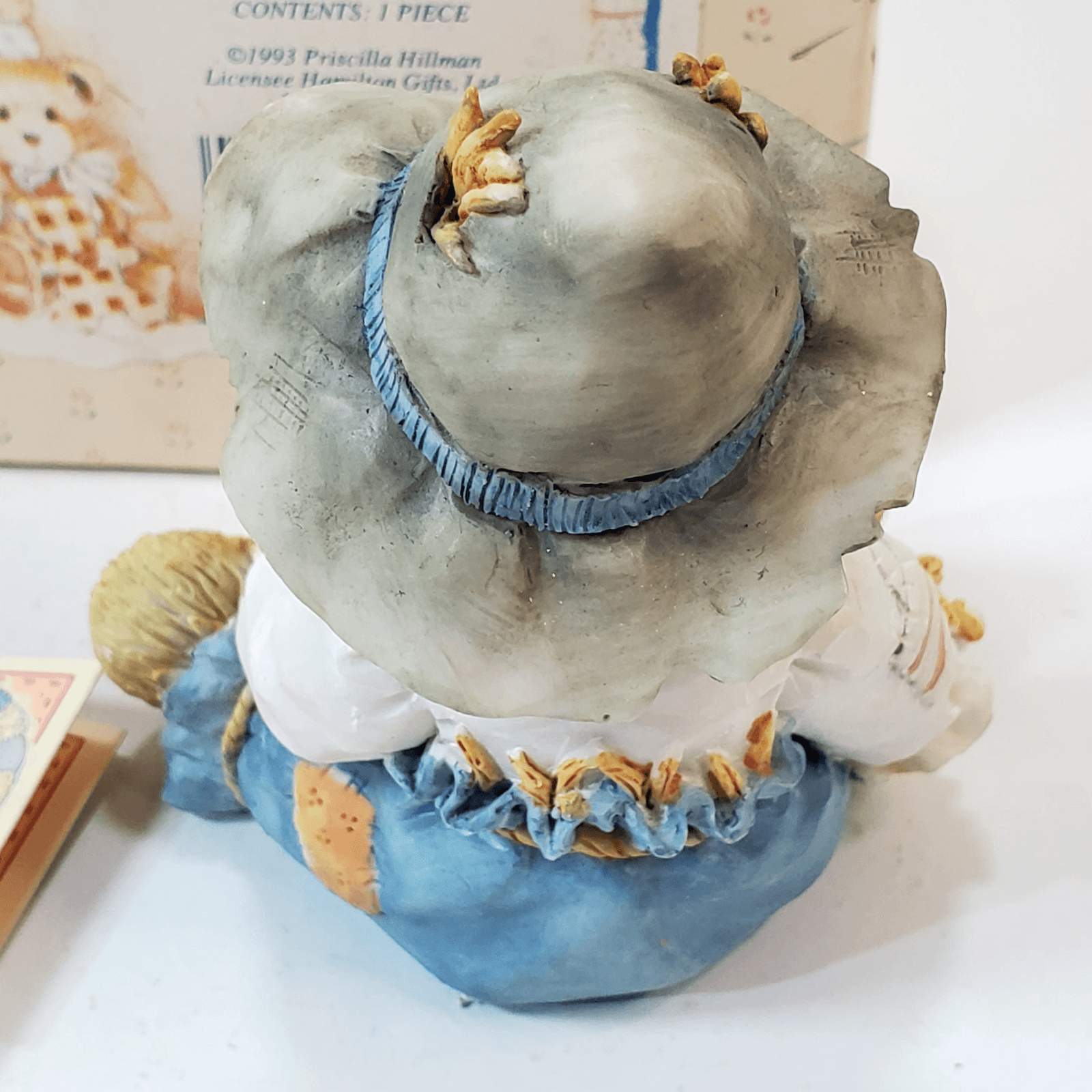 Vintage Cherished Teddies Gary Scarecrow Figure Thanksgiving Teddy Bear 1993 - Thumbnail 5