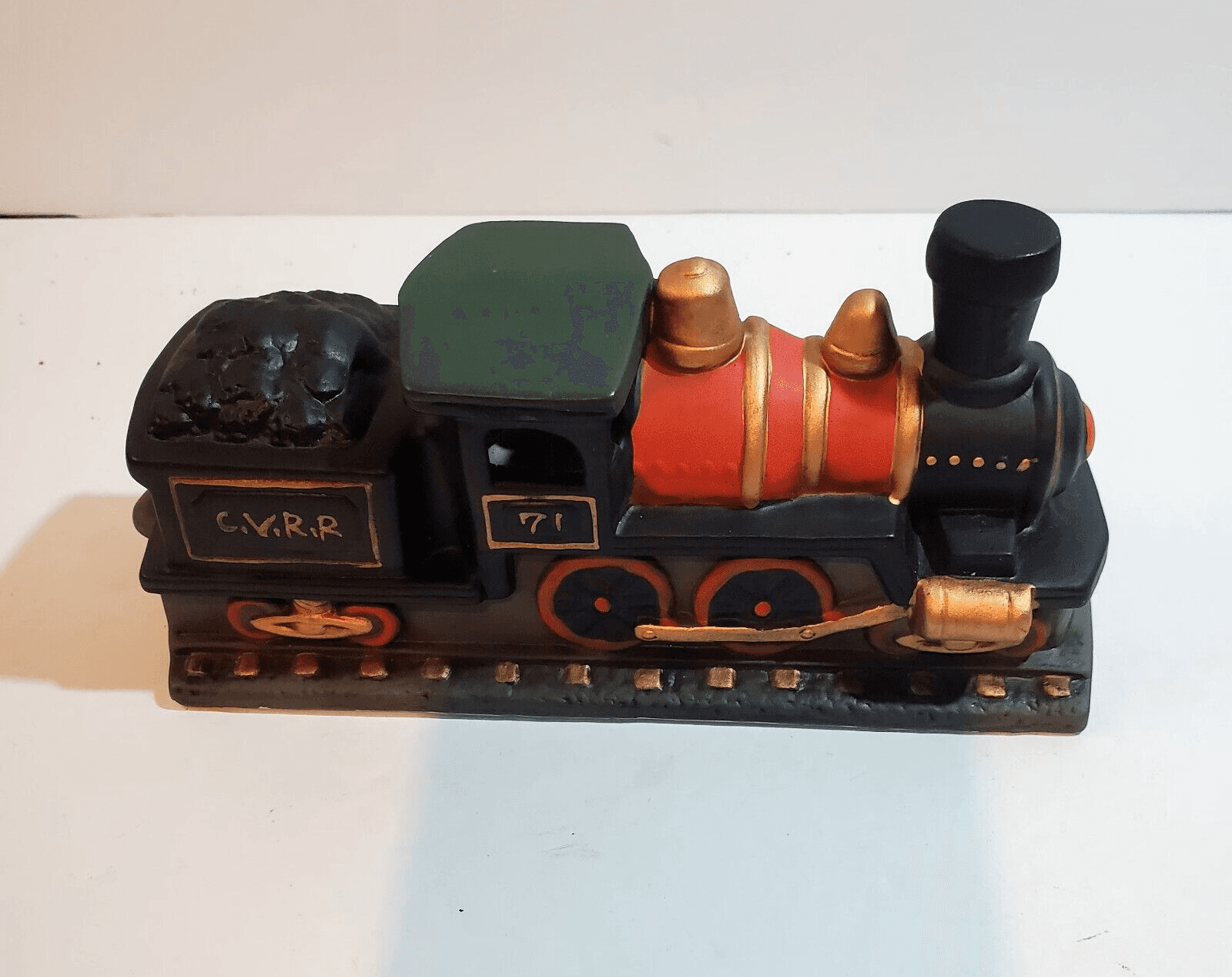 Vintage 1989 Lefton Christmas Colonial Village 3 piece Flyer Train Set 07125 - Thumbnail 4