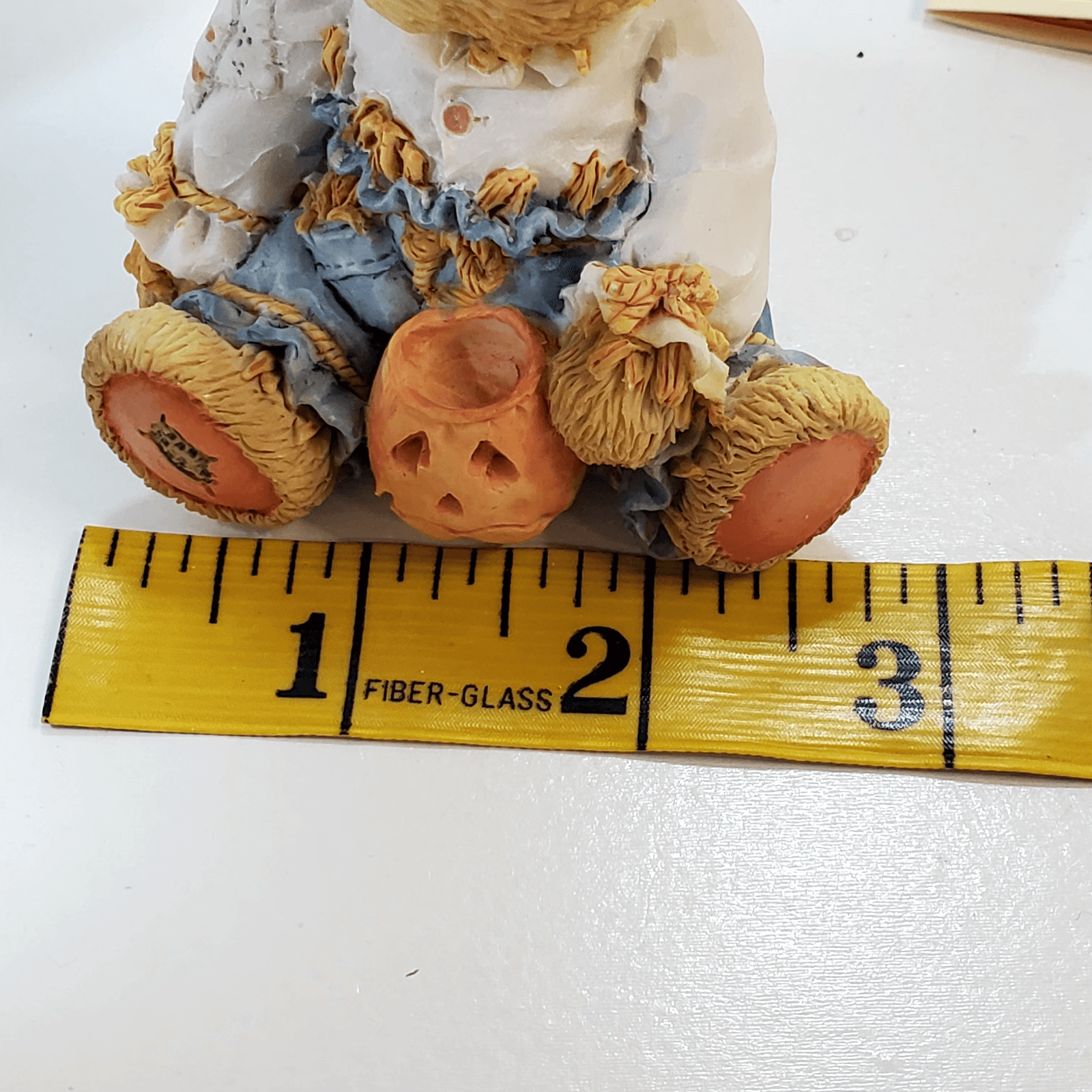 Vintage Cherished Teddies Gary Scarecrow Figure Thanksgiving Teddy Bear 1993 - Thumbnail 9