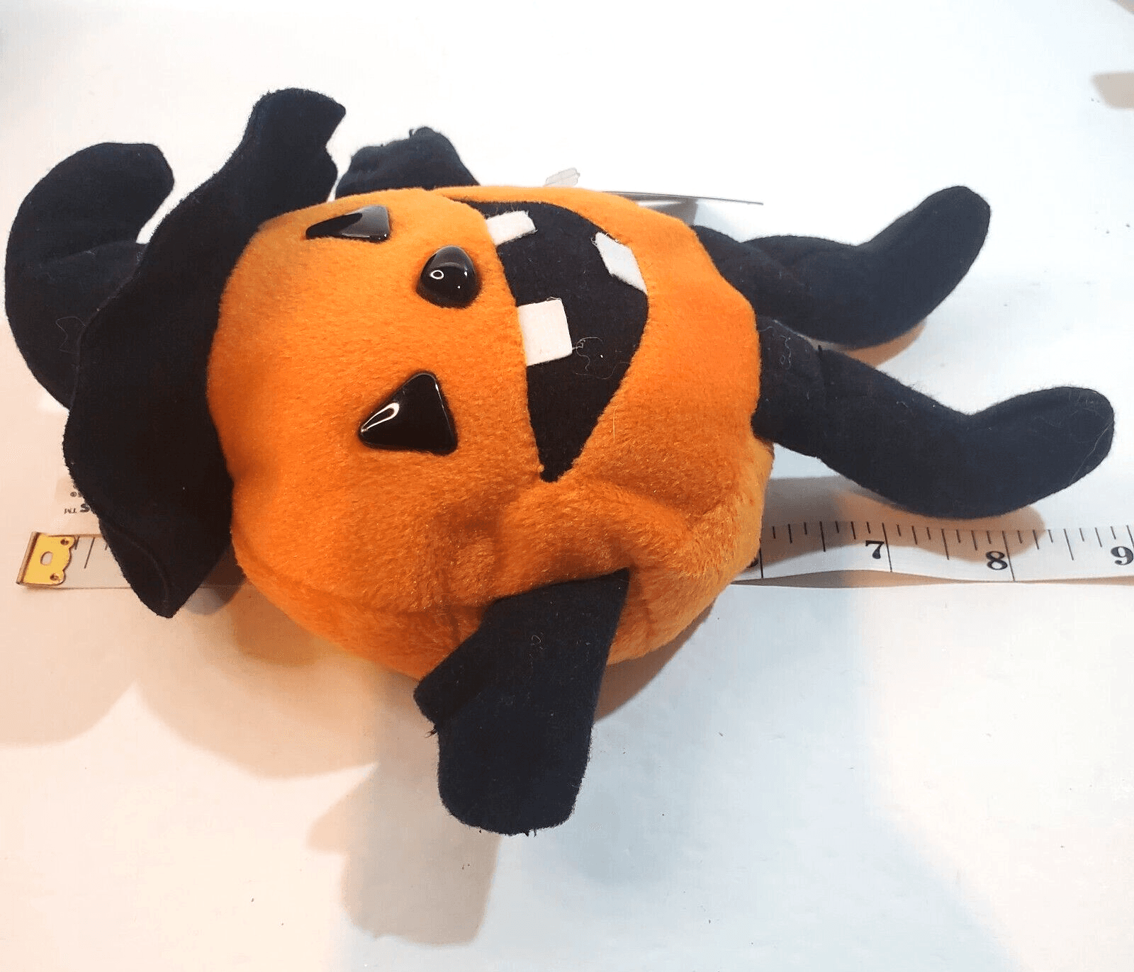 Vtg 1997 The 24k Company Beanie Boppers Stuffed Plush Perry Pumpkin Halloween - Thumbnail 6