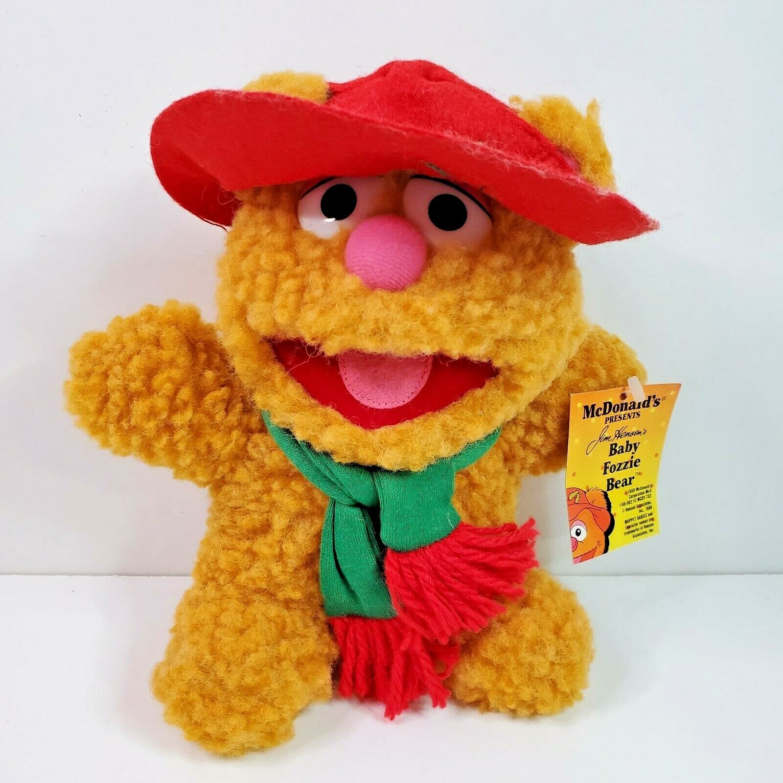 Vintage 1988 McDonalds Baby Fozzie Bear Christmas Jim Henson's Has Tags 9"
