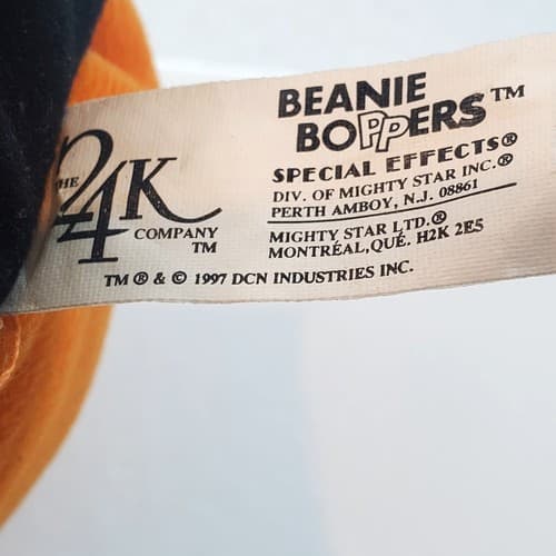 Vtg 1997 The 24k Company Beanie Boppers Stuffed Plush Perry Pumpkin Halloween - Thumbnail 3