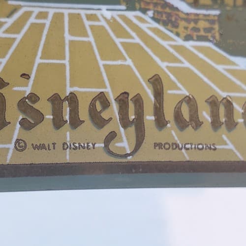 Vtg Disneyland Glass Ashtray Trinket Dish Walt Disney World Production Houze Art - Thumbnail 4