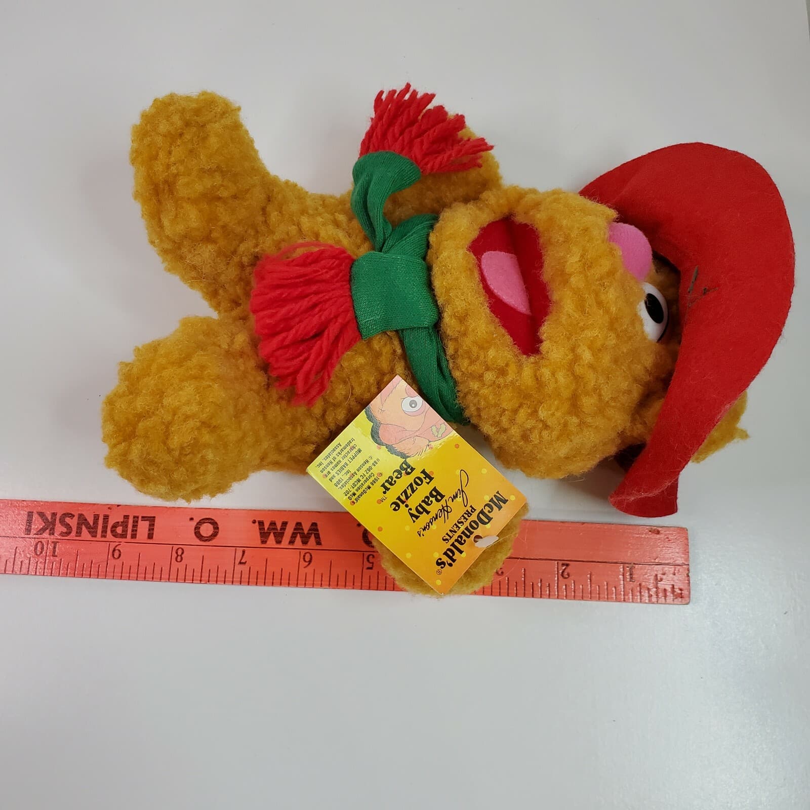 Vintage 1988 McDonalds Baby Fozzie Bear Christmas Jim Henson's Has Tags 9" - Thumbnail 6