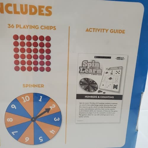 Scholastic Spin to Learn Numbers and Counting Ages 4 to 7 A Bingo Game Math NEW - Thumbnail 5
