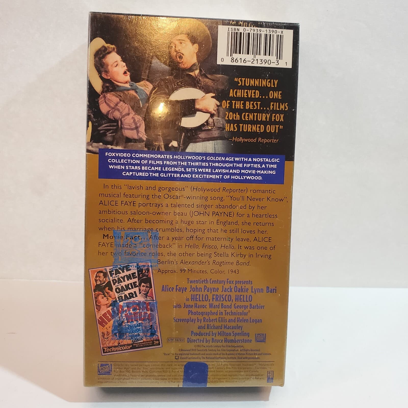 Hello, Frisco, Hello VHS Alice Faye, John Payne, Jack Oakie New Sealed - Thumbnail 3