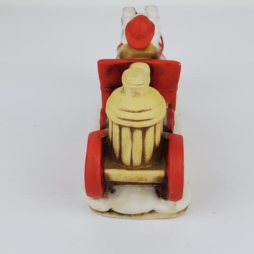 Vtg Geo Z Lefton Horse Drawn Fire Engine Firefighting Christmas Village Figurine - Thumbnail 4
