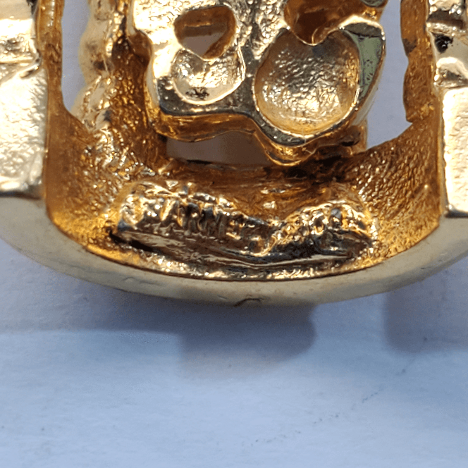Tweety Bird Cage Gold Tone CLear Rhinestones Dangle Earrings Signed Warner Bros - Thumbnail 4