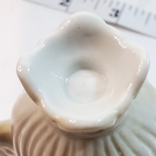 Vintage Dresden Angel Playing Mandolin White Porcelain Candle Holder Germany - Thumbnail 9