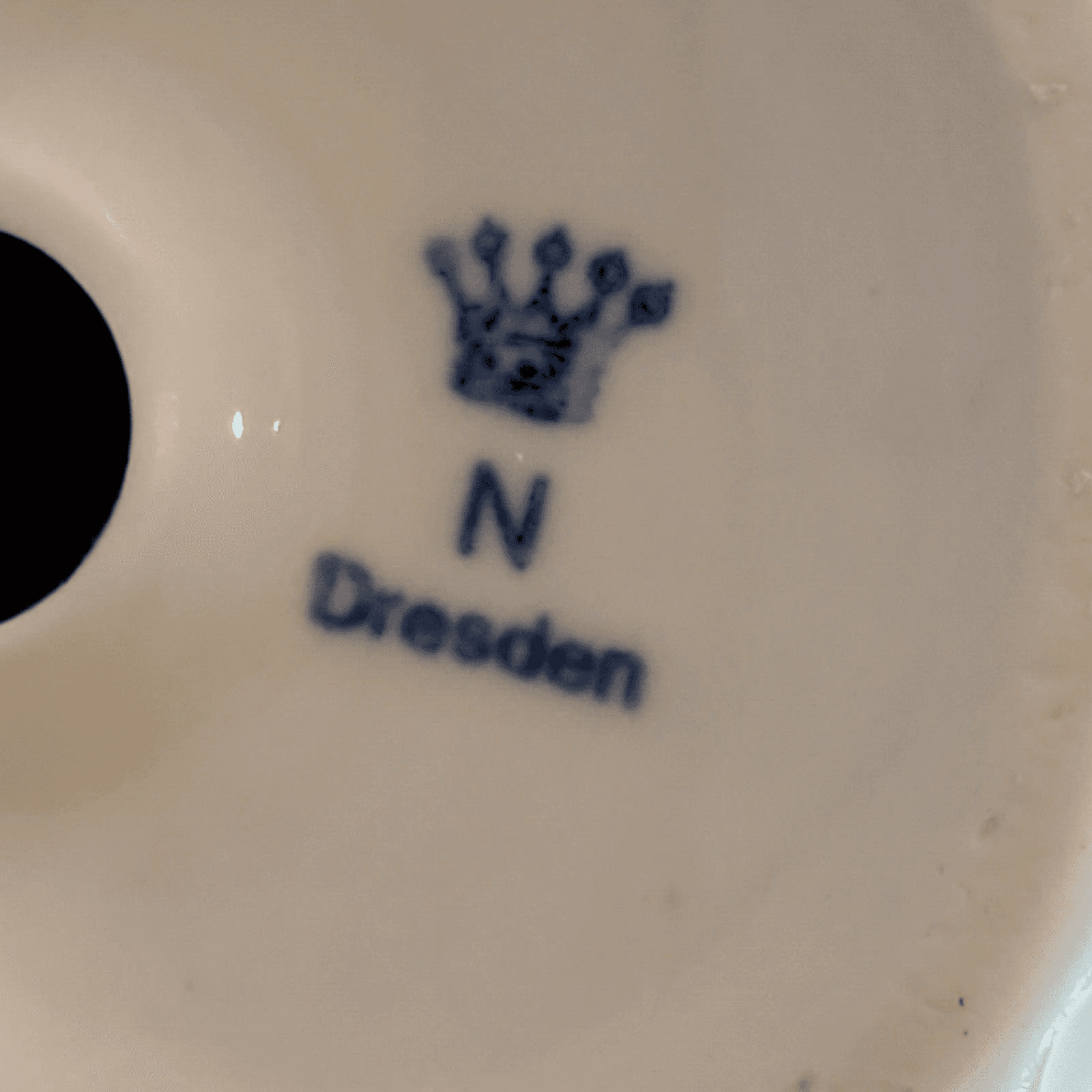 Vintage Dresden Angel Playing Mandolin White Porcelain Candle Holder Germany - Thumbnail 8