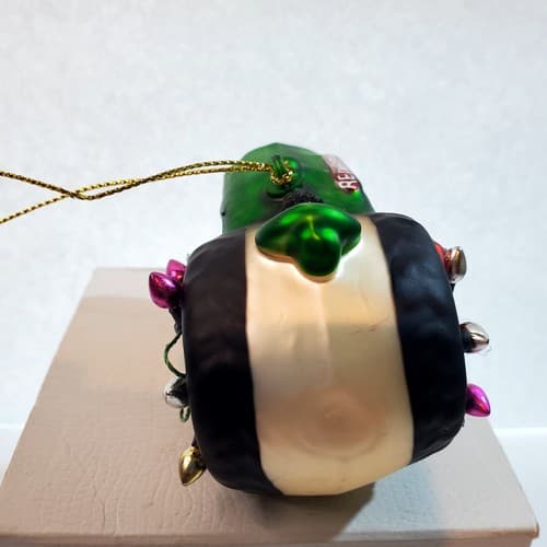 Glass REIN-DEER Monster Truck Tractor Hanging Christmas Ornament Lights 3.5 inch - Thumbnail 6