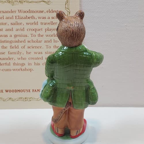 Vtg 1985 Woodmouse Family Alexander Mouse Figurine With Name Card Franklin Mint - Thumbnail 4