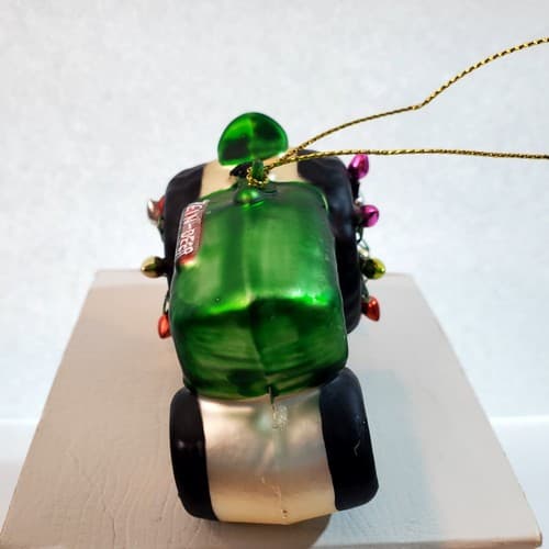 Glass REIN-DEER Monster Truck Tractor Hanging Christmas Ornament Lights 3.5 inch - Thumbnail 4