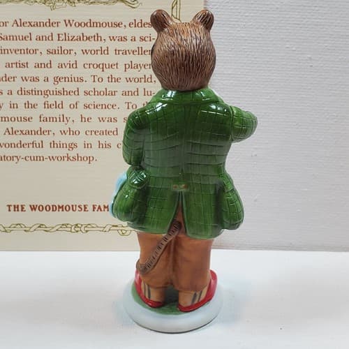 Vtg 1985 Woodmouse Family Alexander Mouse Figurine With Name Card Franklin Mint - Thumbnail 5