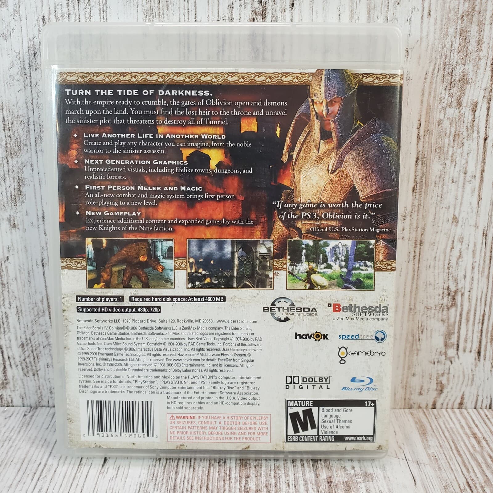 Sony PlayStation 3 PS3 The Elder Scrolls IV: Oblivion Video Game Complete - Thumbnail 2