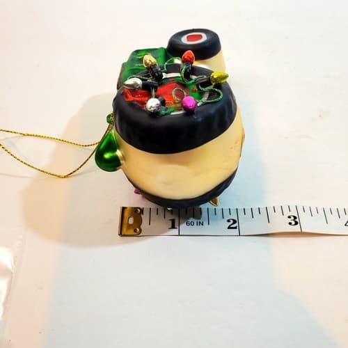 Glass REIN-DEER Monster Truck Tractor Hanging Christmas Ornament Lights 3.5 inch - Thumbnail 9