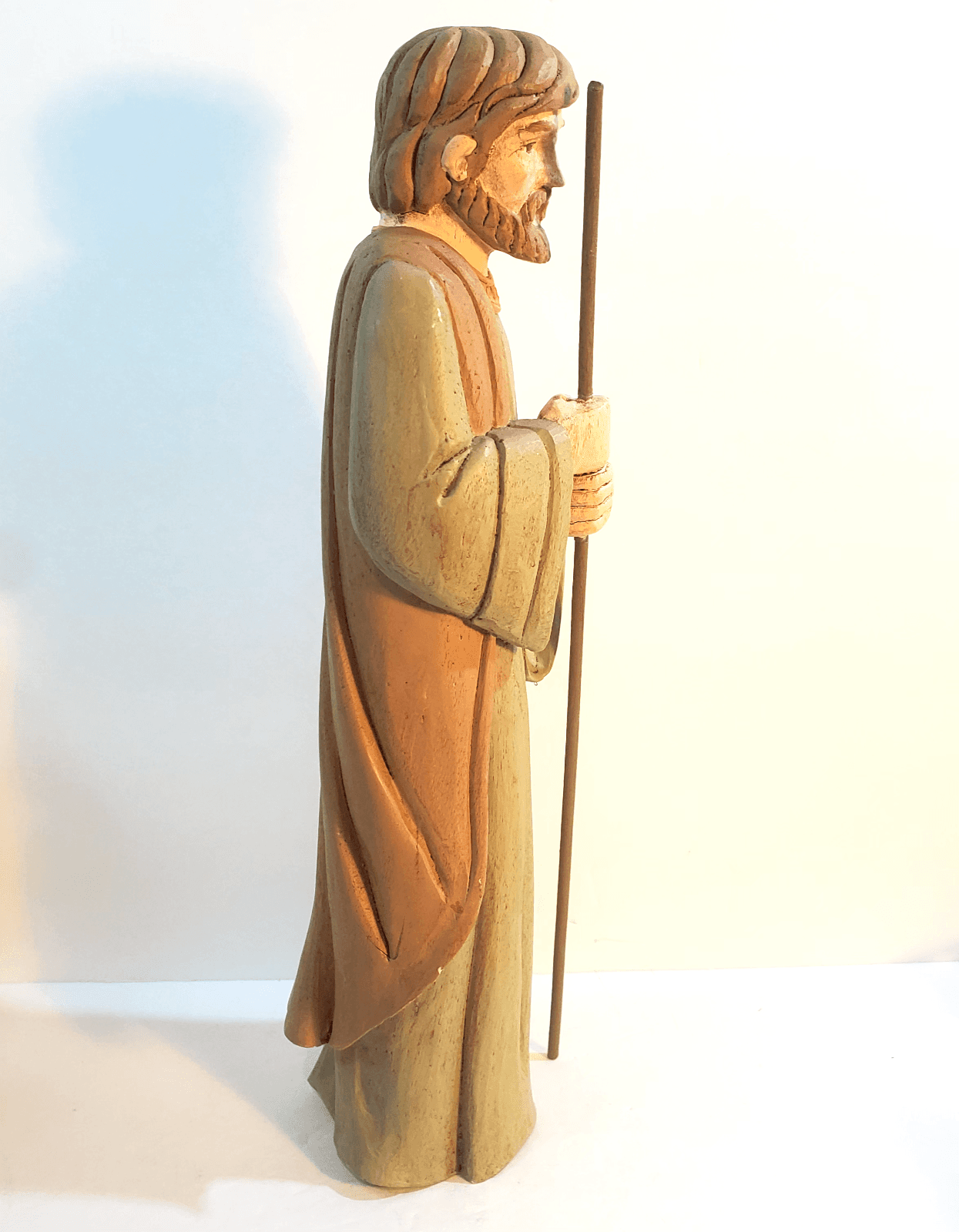 Vtg Midwest Of Cannon Falls 11.5 in Paper Mache Wood Joseph Nativity Figurine - Thumbnail 5