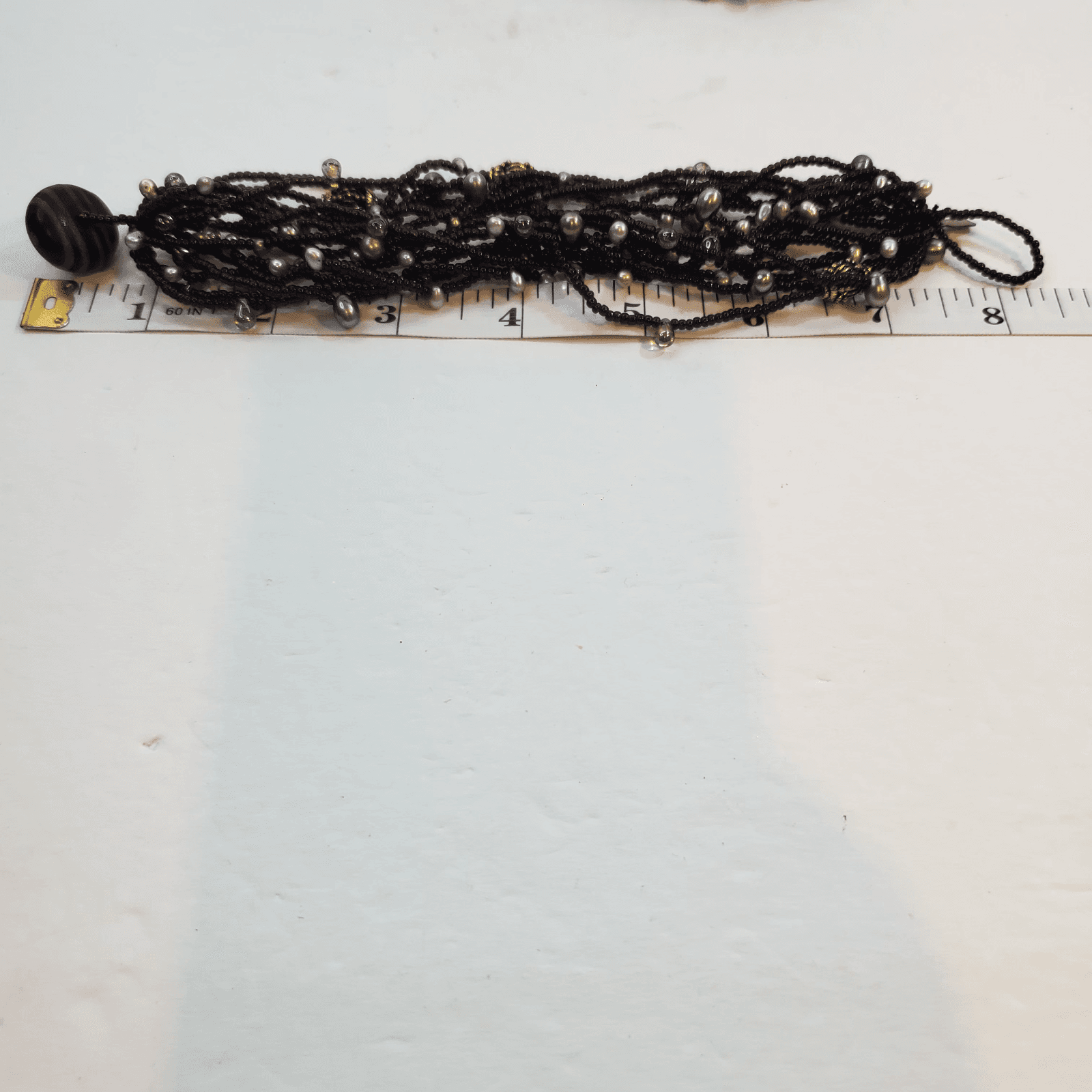 Vtg Signed Tanner Chocolate Brown Seed Bead Multi Strand Necklace & Bracelet Set - Thumbnail 13