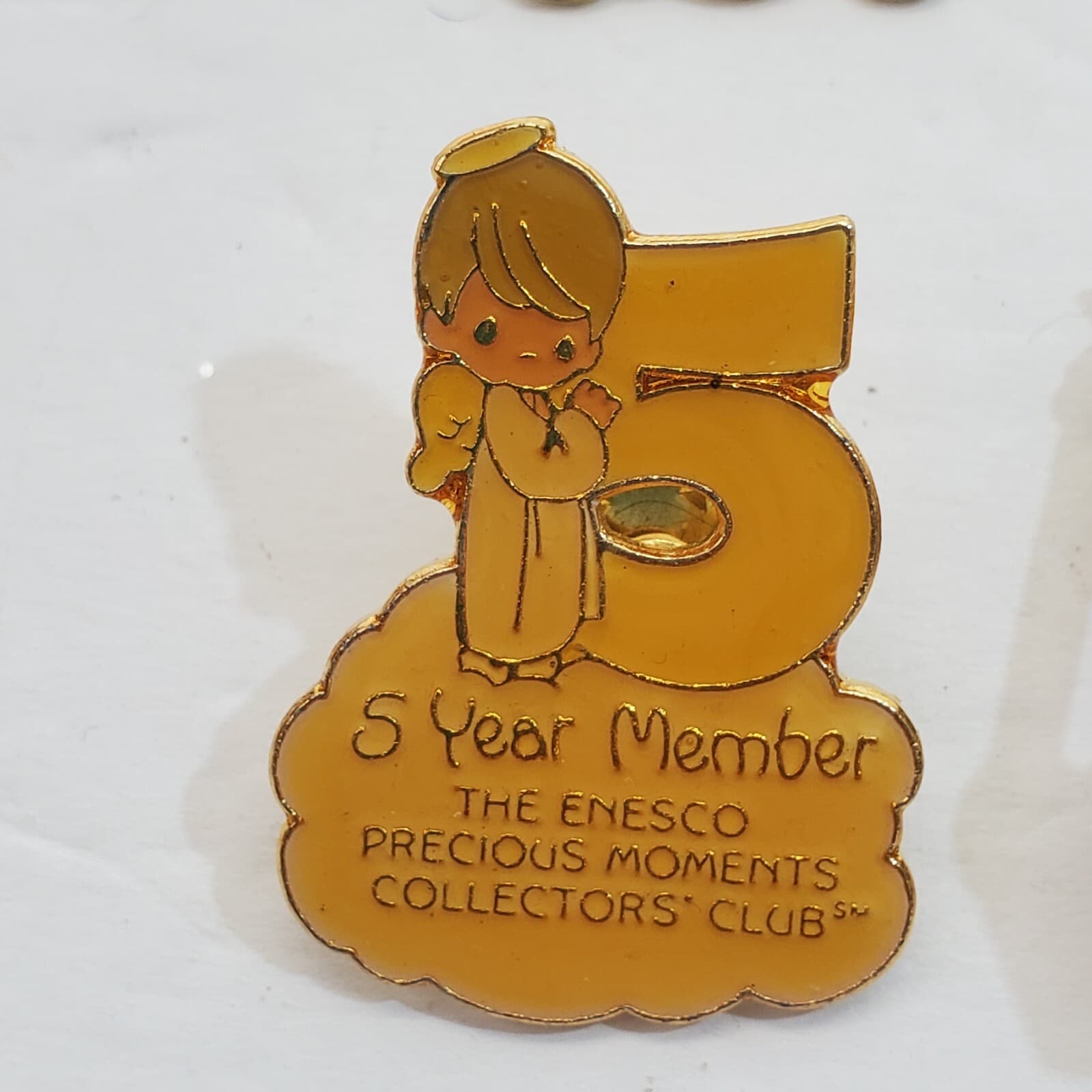 Lot of 5 Vintage Precious Moments Various Pins Angel Collectors Club - Thumbnail 5