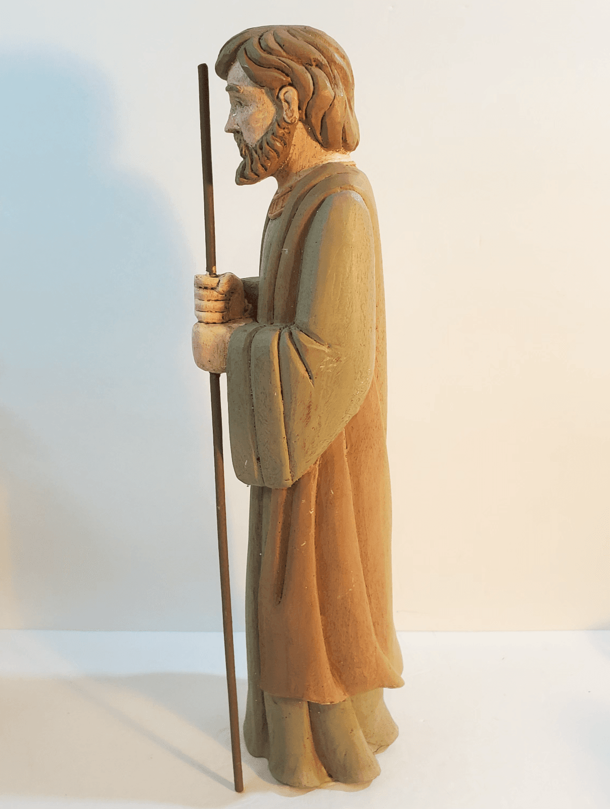 Vtg Midwest Of Cannon Falls 11.5 in Paper Mache Wood Joseph Nativity Figurine - Thumbnail 7