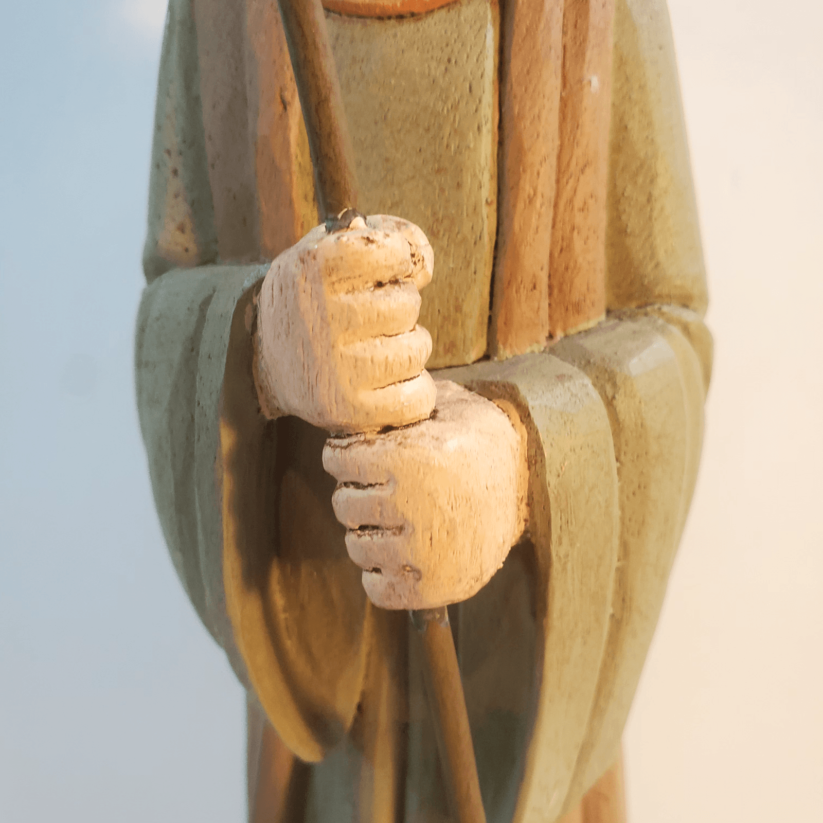 Vtg Midwest Of Cannon Falls 11.5 in Paper Mache Wood Joseph Nativity Figurine - Thumbnail 3