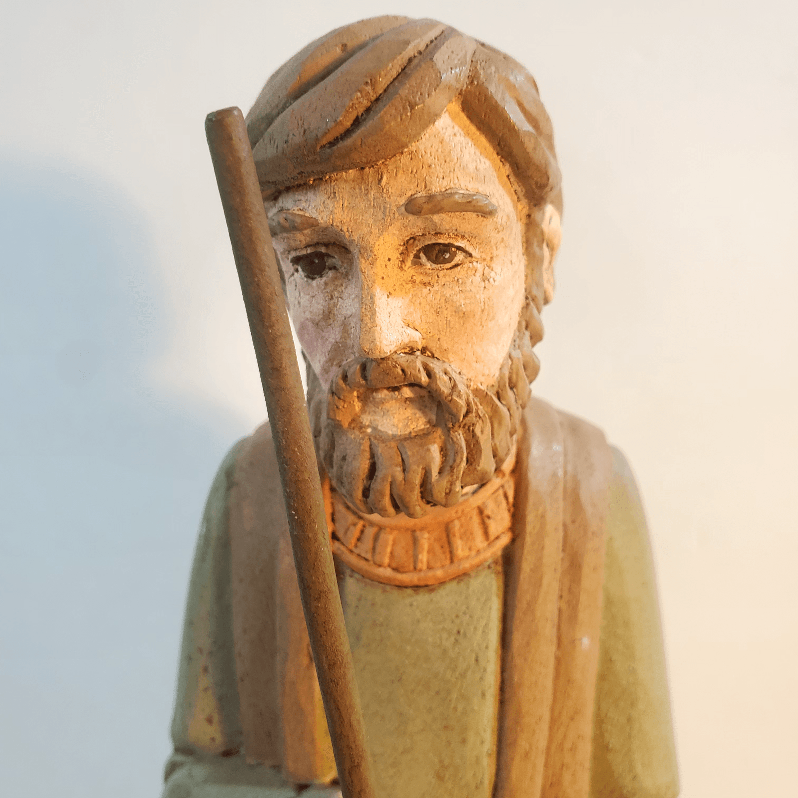 Vtg Midwest Of Cannon Falls 11.5 in Paper Mache Wood Joseph Nativity Figurine - Thumbnail 2