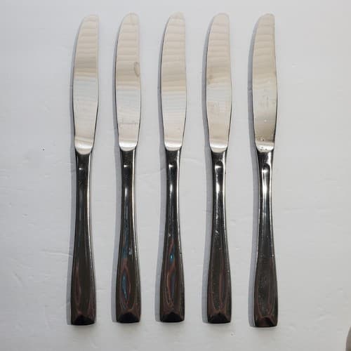 Set of 5 Oneida Glossy Lincoln Butter Knife Stainless Steel 9.5 Inch