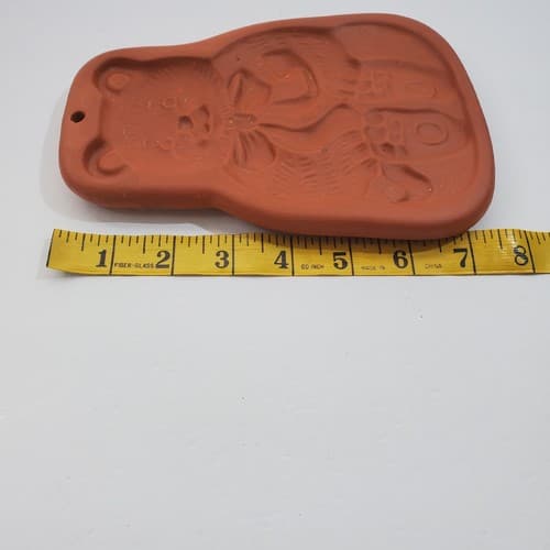 Vintage Terracotta Clay Teddy Bear Cookie Chocolate Mold 7 inch Tall - Thumbnail 6