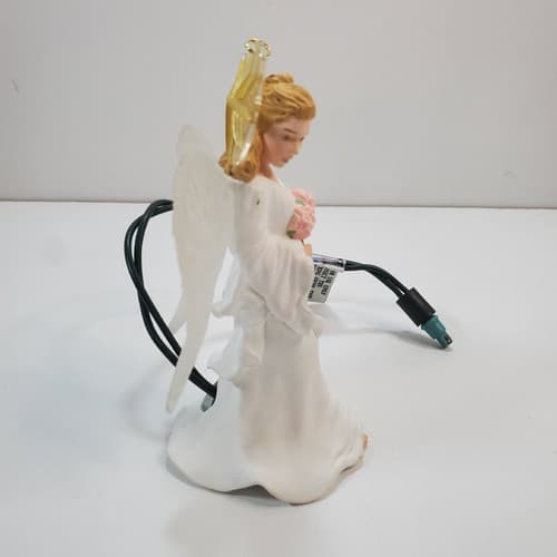Vintage 1997 Hallmark Ladene Light Up Christmas Ornament Angel Of Peace - Thumbnail 3